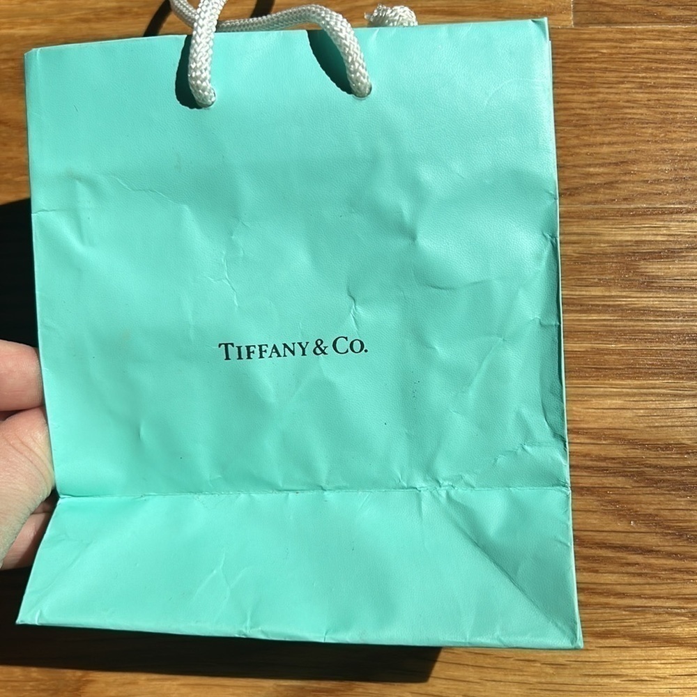 Tiffany and co rope handle merch bag / Tiffany blue and white handle - Picture 3 of 8